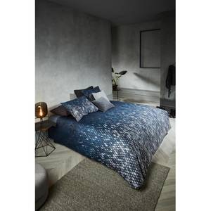 Parure de lit Little Lozenge Coton - Bleu / Gris - 155 x 200 cm + oreiller 80 x 80 cm