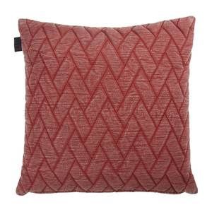 Coussin Faded Structure Coton - Rouge