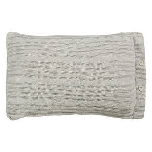 Coussin Winter Knit Coton - Gris clair