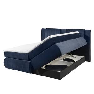 Boxspringbett Gadeby Samtoptik - Dunkelblau - 180 x 200cm