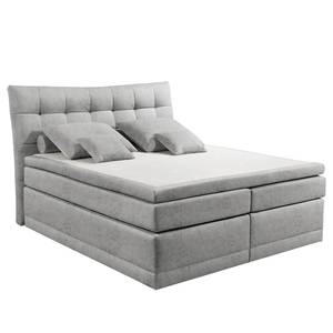 Lit boxspring Esrum Microfibre - Gris clair