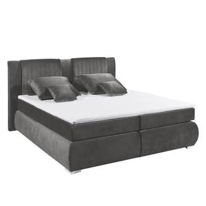 Boxspring Gadeby Microvezel - Grijs - 160 x 200cm