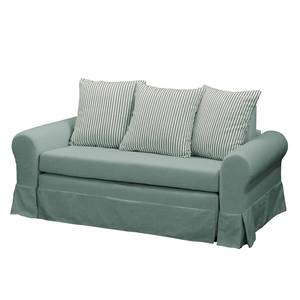 Canapé convertible Larmond Tissu - Gris menthe - Largeur : 165 cm