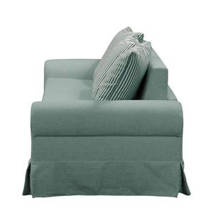 Canapé convertible Larmond Tissu - Gris menthe - Largeur : 165 cm