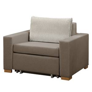 Slaapfauteuil Latina XVI geweven stof - Taupe