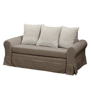 Slaapbank Larmond geweven stof - Taupe - Breedte: 165 cm