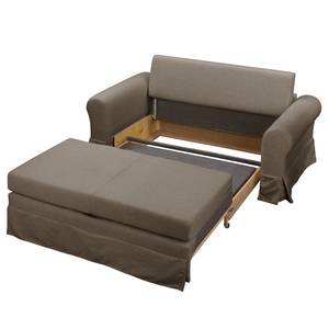 Canapé convertible Larmond Tissu - Taupe - Largeur : 165 cm