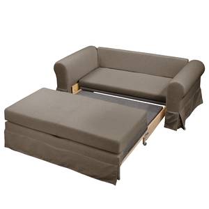 Schlafsofa Larmond Webstoff - Taupe - Breite: 165 cm