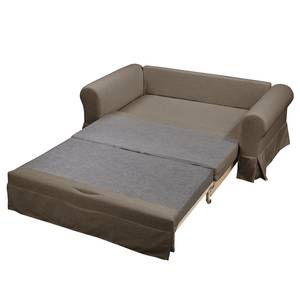 Slaapbank Larmond geweven stof - Taupe - Breedte: 165 cm