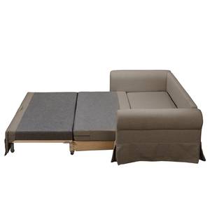 Canapé convertible Larmond Tissu - Taupe - Largeur : 165 cm