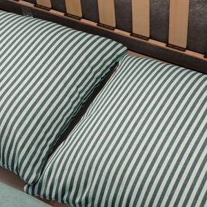 Canapé convertible Larmond Tissu - Gris menthe - Largeur : 185 cm