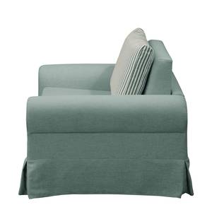 Fauteuil-lit LATINA Country avec housse Tissu - Tissu Sari / Tissu Habren: Gris menthe / Beige / Gris menthe - Largeur : 125 cm