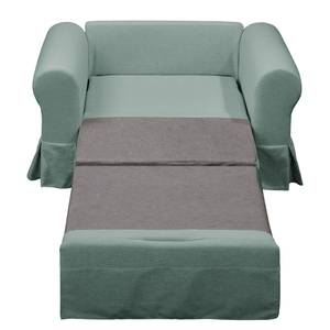 Fauteuil-lit LATINA Country avec housse Tissu - Tissu Sari / Tissu Habren: Gris menthe / Beige / Gris menthe