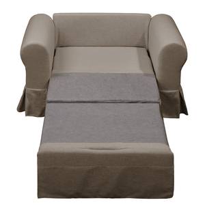 Slaapfauteuil LATINA Country met Hoes geweven stof - Geweven stof Sari / Geweven stof Habren: Taupe / Beige-Taupe