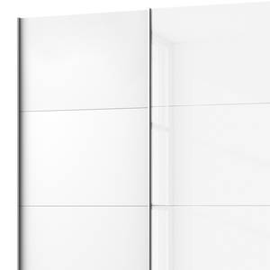 Schwebetürenschrank Easy Plus I Weiß/ Glas weiß - Polarweiß / Weißglas - 313 x 236 cm