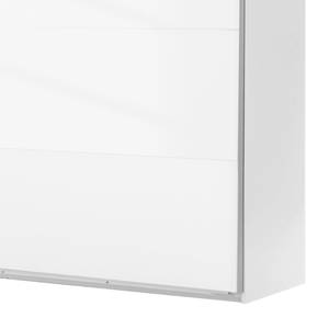 Schwebetürenschrank Easy Plus I Weiß/ Glas weiß - Polarweiß / Weißglas - 270 x 236 cm