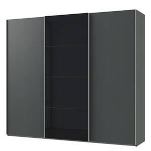 Armoire portes coulissantes Easy Plus I Graphite / Verre noir - 313 x 236 cm