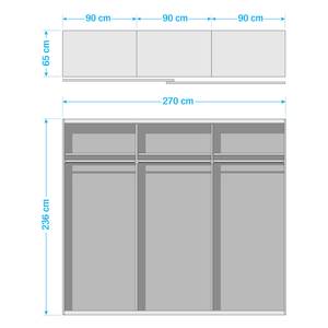 Schwebetürenschrank Easy Plus II Plankeneiche Dekor - Plankeneiche Dekor - 270 x 236 cm