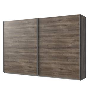 Armoire portes coulissantes Easy Plus II Imitation chêne tourbe - 225 x 236 cm