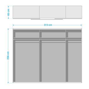 Schwebetürenschrank Easy Plus II Graphit - Grafit Dekor - 313 x 236 cm