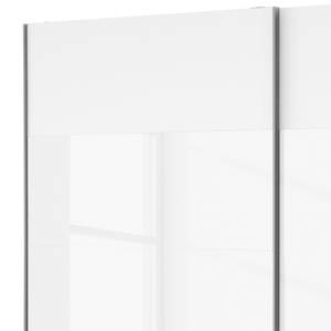 Armoire portes coulissantes Easy Plus I Blanc polaire / Verre blanc - 270 x 210 cm