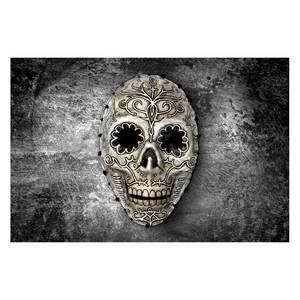 Bild Monochrome Skull Grau - Massivholz - Textil - 120 x 80 x 2 cm