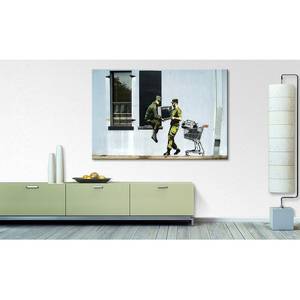 Afbeelding  TV Loving Army Meerkleurig - Massief hout - Textiel - 120 x 80 x 2 cm