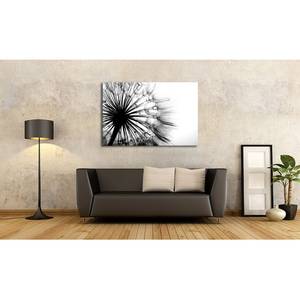 Impression sur toile Big dandelion Gris - Bois massif - Textile - 120 x 80 x 2 cm