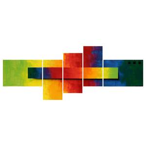 Bild Facets of a Rainbow Multicolor - Massivholz - Textil - 210 x 80 x 2 cm