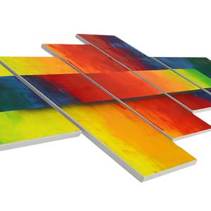 Afbeelding  Facets of a Rainbow Meerkleurig - Massief hout - Textiel - 210 x 80 x 2 cm