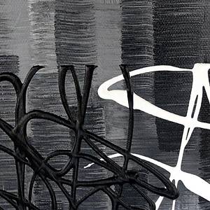 Impression sur toile Day & Night Gris - Bois massif - Textile - 210 x 80 x 2 cm