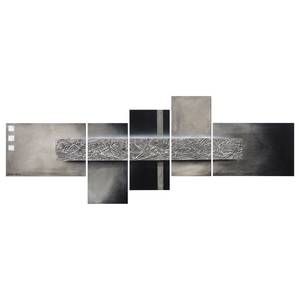 Bild Enlightened Silver Grau - Massivholz - Textil - 210 x 80 x 2 cm
