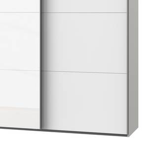 Armoire portes coulissantes Easy Plus I Blanc polaire / Verre blanc - 313 x 210 cm