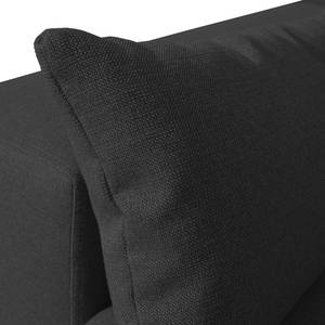 Fauteuil et repose-pieds Billund II Tissu structuré - Anthracite