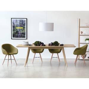 Armleunstoelen reSTOL I (2-delige set) massief beukenhout - Stof Falo: Groen - Beige