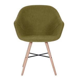 Chaises reSTOL I (lot de 2) Hêtre massif - Tissu Falo : Vert - Beige