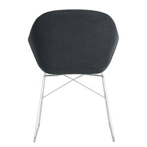 Chaises reSTOL III (lot de 2) Acier - Tissu Falo : Anthracite