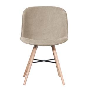 Stoelen itSTOL I (2-delige set) massief beukenhout - Stof Falo: Taupe - Beige