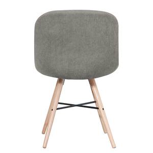 Chaises itSTOL I (lot de 2) Hêtre massif - Tissu Falo : Gris - Beige