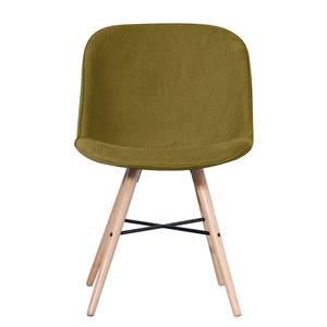 Chaises itSTOL I (lot de 2) Hêtre massif - Tissu Falo : Vert - Beige