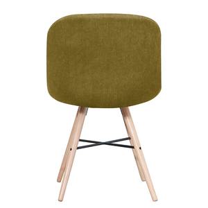 Stoelen itSTOL I (2-delige set) massief beukenhout - Stof Falo: Groen - Beige