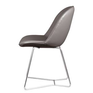 Chaises itSTOL II (lot de 2) Acier - Cuir synthétique Pulo: Gris