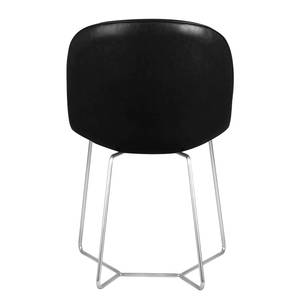 Chaises itSTOL II (lot de 2) Acier - Cuir synthétique Pulo : Noir