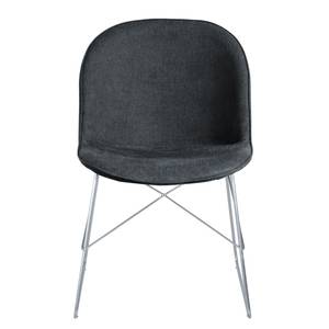 Chaises itSTOL III (lot de 2) Acier - Tissu Falo : Anthracite