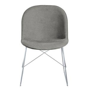 Chaises itSTOL III (lot de 2) Acier - Tissu Falo : Gris