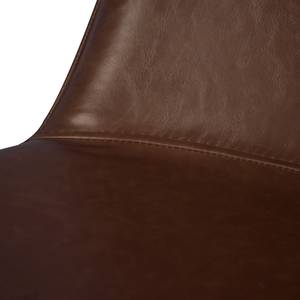 Chaises itSTOL III (lot de 2) Acier - Cuir synthétique Pulo : Marron