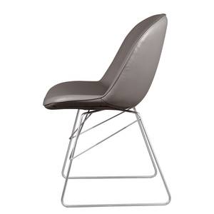 Chaises itSTOL III (lot de 2) Acier - Cuir synthétique Pulo: Gris