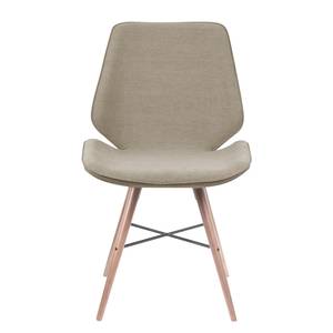 Stoelen toSTOL I (2-delige set) massief beukenhout - Stof Falo: Taupe - Beige