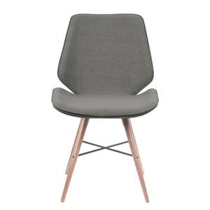 Stoelen toSTOL I (2-delige set) massief beukenhout - Stof Falo: Grijs - Beige