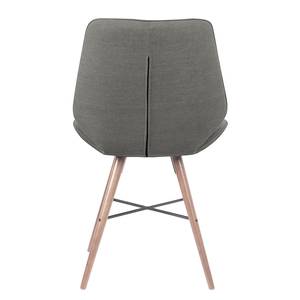 Chaises toSTOL I (lot de 2) Hêtre massif - Tissu Falo : Gris - Beige